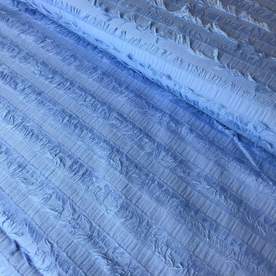 licht blauw met kleine franjes - katoen