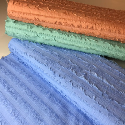licht blauw met kleine franjes - katoen