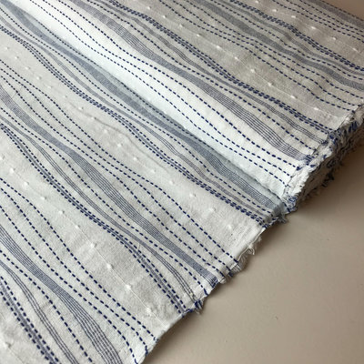 white blue embroidery - cotton embroidery