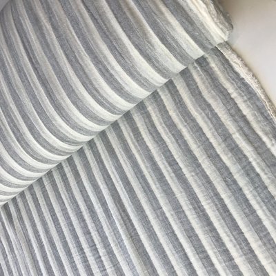 stripe grey white - triple gauze