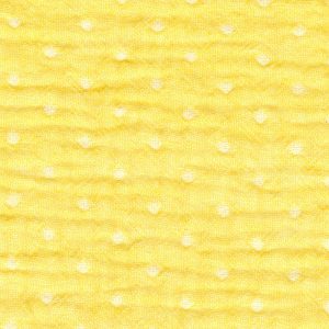 dots on bright yellow - triple gauze