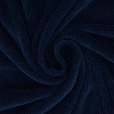 marineblauw met brede rib (biokatoen) - nicky velours