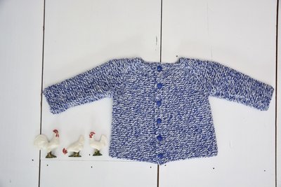 Breipakketje cardigan in ribbelsteek