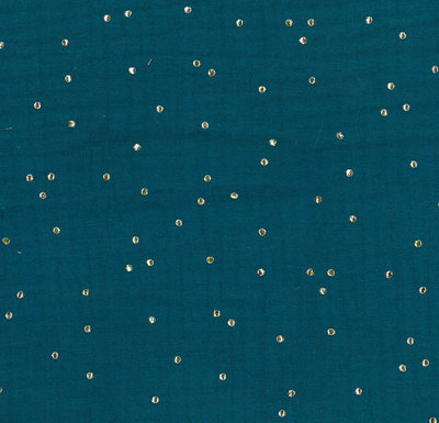 Paon gouden stipjes - double gauze