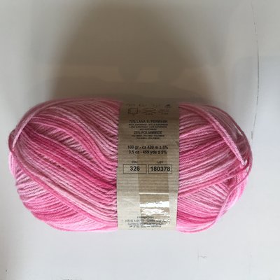BICE kousenwol met verloop licht roos