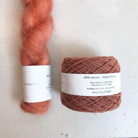 Breipakketje trui met strepen SM en merino