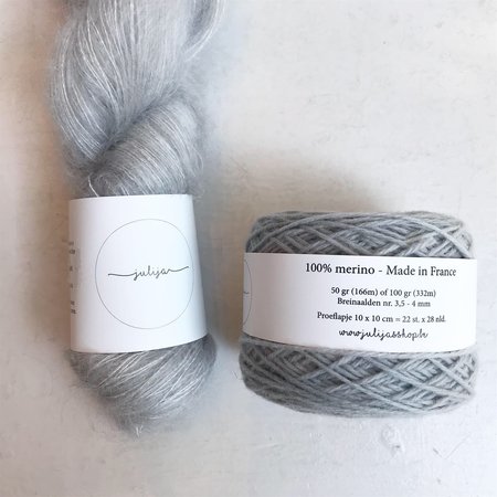 Breipakketje trui met strepen SM en merino