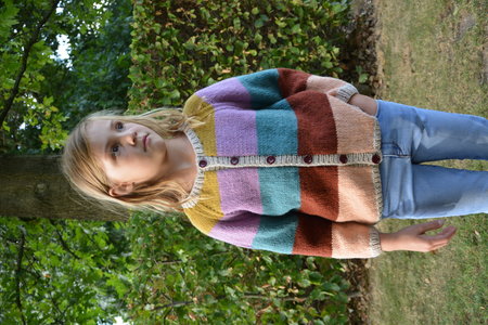 Breipakketje cardigan met strepen