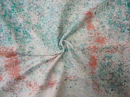 birds eye pink/turq. - double gauze