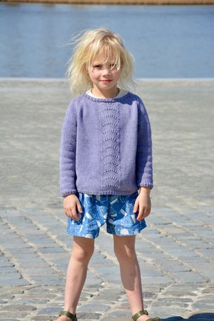 Breipakketje raglan trui met schelpje