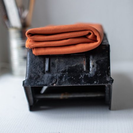 organic rib 2x1 Rust - boordstof