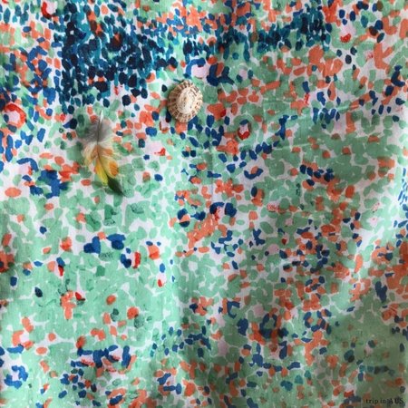 birds eye orange/green- dunne katoen