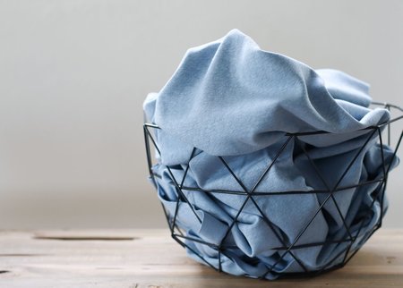 Cotton Flamé Interlock faded blue- sweater