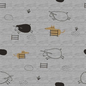 zwart schaap grijs - sweater