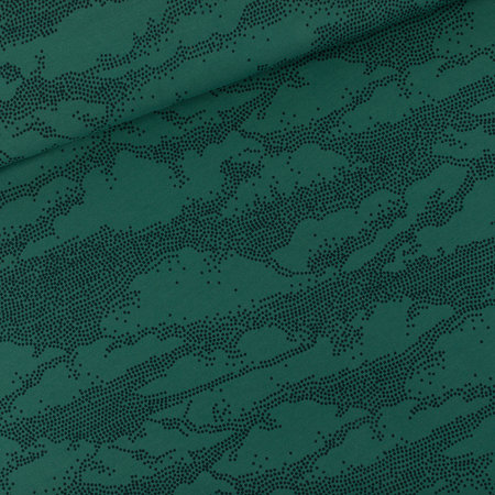 clouds green - french terry