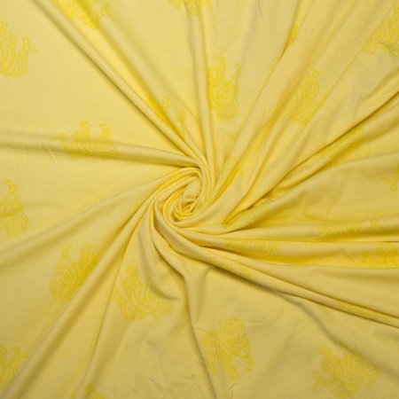 jacquard tijger geel - french terry