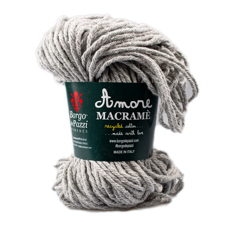Borgo de pazzi Amore Cotton Macramé licht grijs
