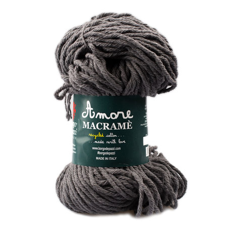 Borgo de pazzi Amore Cotton Macramé donker grijs
