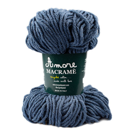 Amore Cotton Macramé jeans blauw