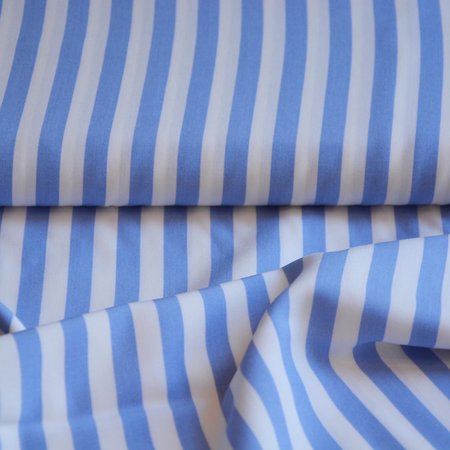 wit/blauw strepen - viscose