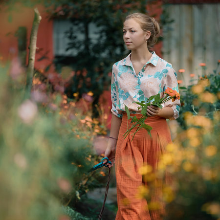 Peonies - viscose