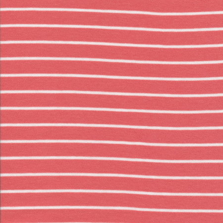 stripe coral - organic jersey