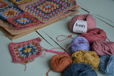 Haakpakket grote jute draagtas (lichtjes afwijkende kleuren)