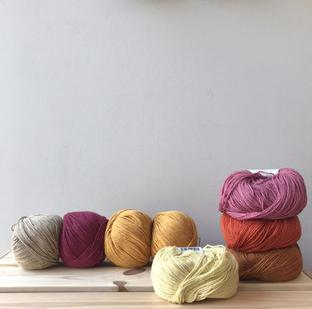 Haakpakket grote jute draagtas in herfstkleuren