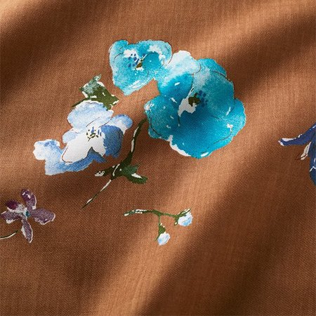 new morning brown - cotton satin