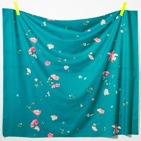 new morning blue - cotton satin