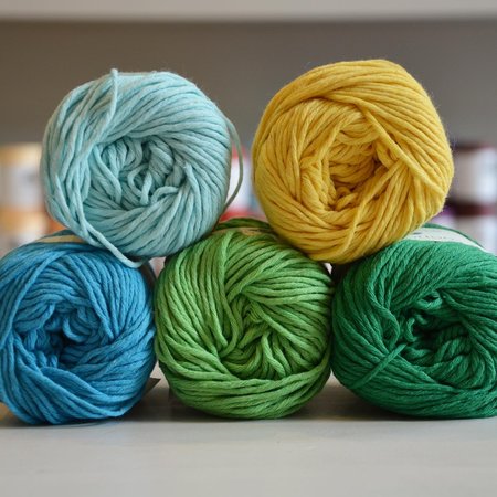 Haakpakket medium draagtas (in groentinten)