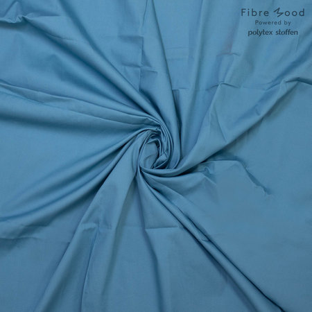 blauw poplin - katoen