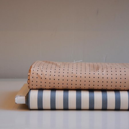 coupon groen,blauw/wit strepen voor de molly jas - katoen