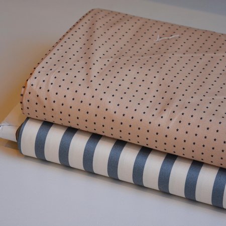coupon groen,blauw/wit strepen voor de molly jas - katoen