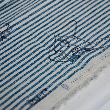 Hayu fabrics dog geel - katoen