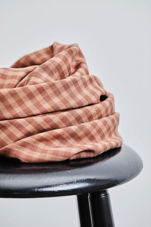 Two tone check old rose - tencel