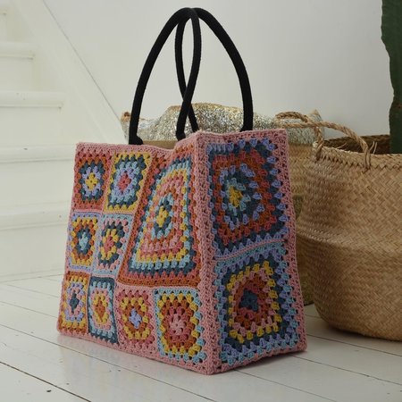 Haakpakket voor de grote grannytas (groen tinten)