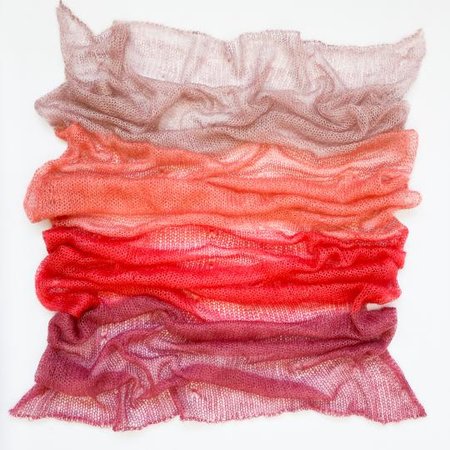cobweb kidsilk sjaal in cowgirlblues rood/roos