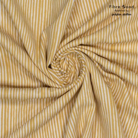 streepjes geel - viscose/linnen
