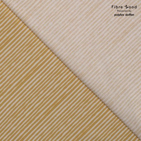 streepjes geel - viscose/linnen