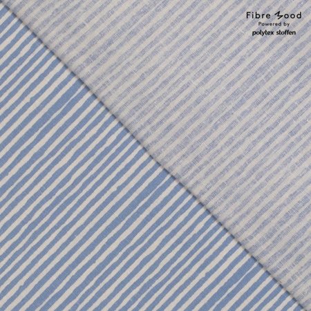 streepjes blauw - viscose/linnen