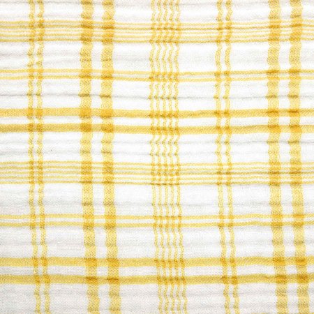 Tartan geel - double gauze