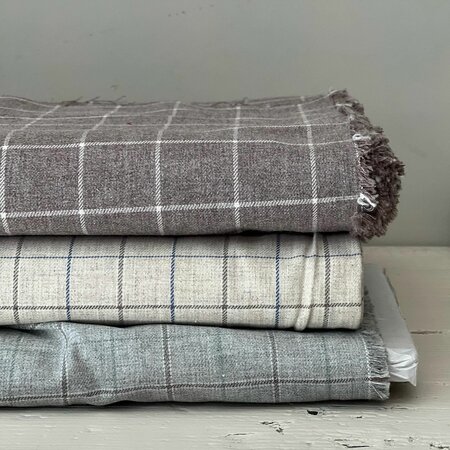 viyella ruit licht beige - katoen