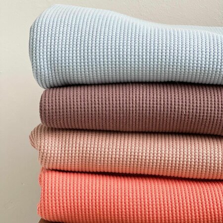 waffle cotton koraal - jersey