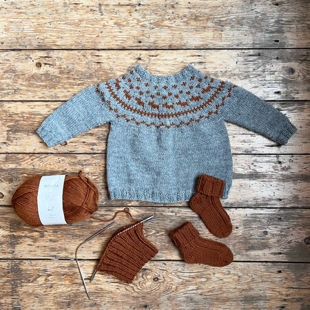 Breipakket top-down breien voor baby's