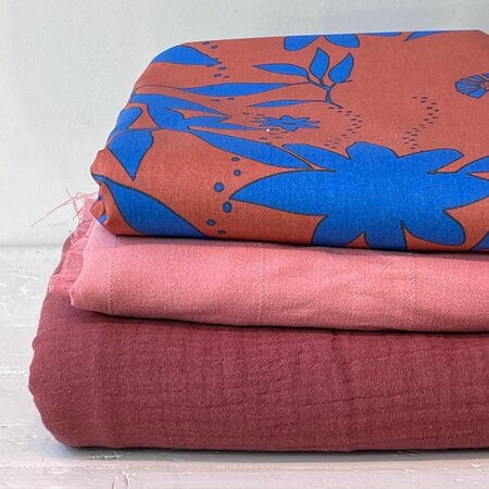 stapetjes liefde 1,3 m doube gauze, 1.5 m viscose, 1.5 m katoen