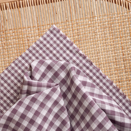 Gingham Off-White Divine Parma Fabric - katoen