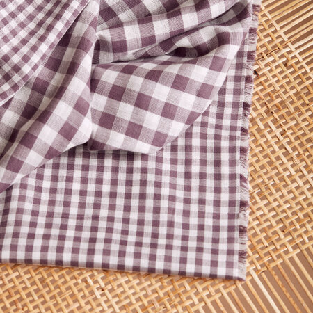 Gingham Off-White Divine Parma Fabric - katoen