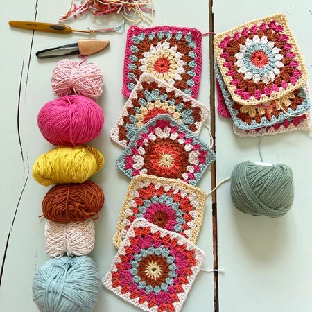 munt groene tote bag voor granny tas