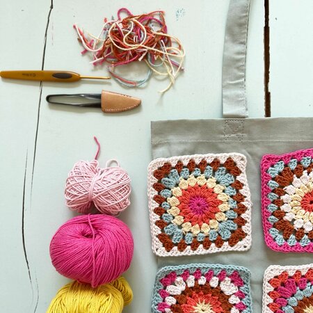 munt groene tote bag voor granny tas
